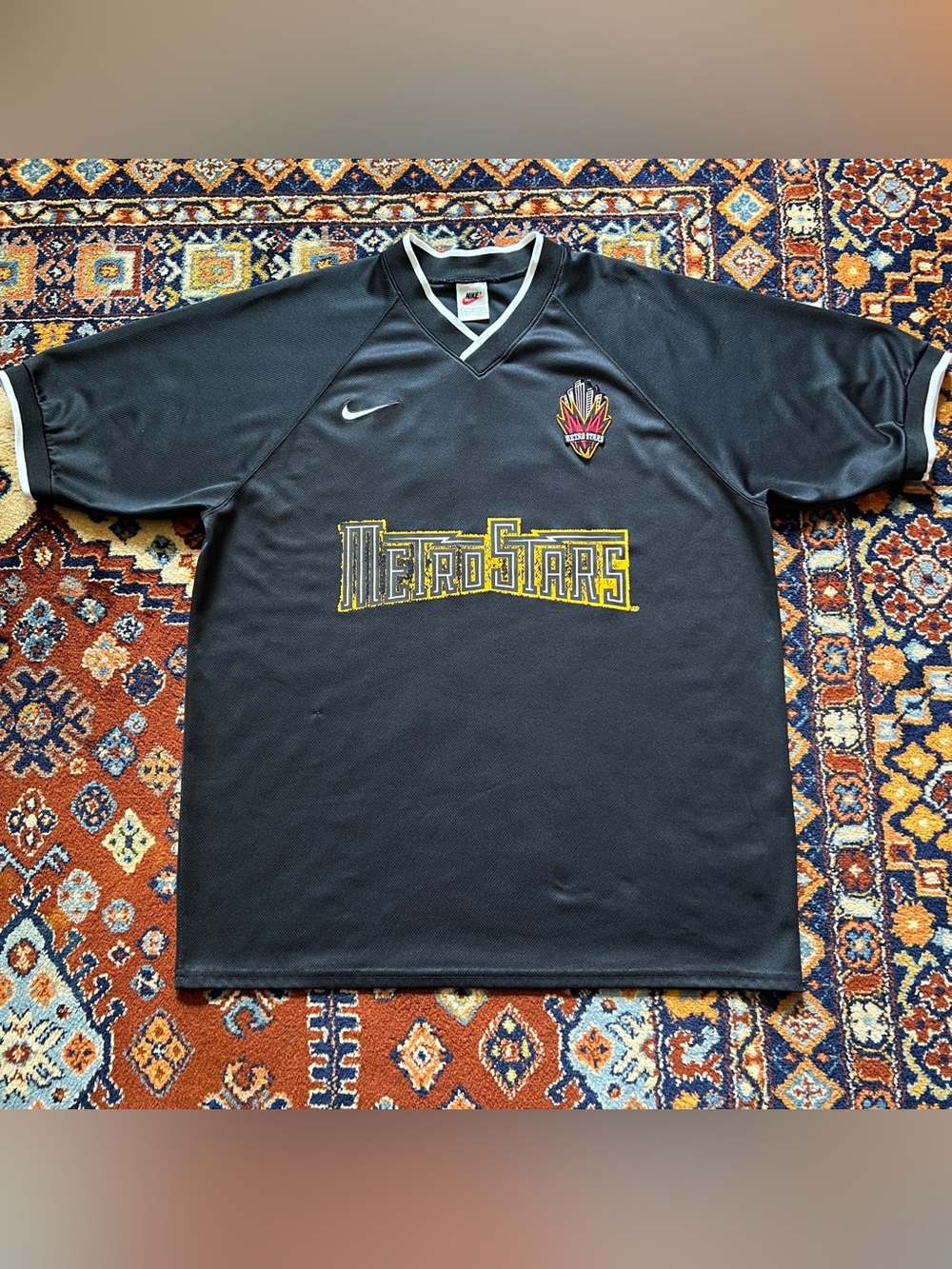 Vintage 1997 NY/NJ MetroStars Nike MLS Jersey L